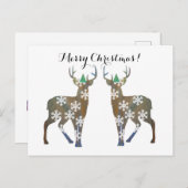 Carte postale Merry Christmas Deer (Devant / Derrière)