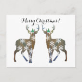 Carte postale Merry Christmas Deer (Devant)