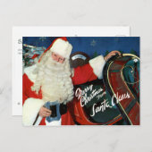Carte postale : Merry Christmas from Santa (Devant / Derrière)