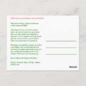 Carte Postale MERRY CHRISTMAS Gingham Arch PHOTO Business Xmas (Dos)