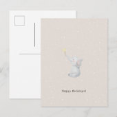 Carte Postale Merry Christmas Happy Holidays Elephant Card (Devant / Derrière)