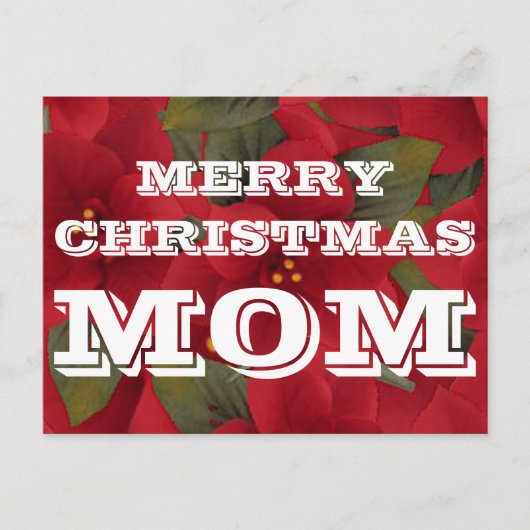 Carte postale Merry Christmas Mom (Devant)