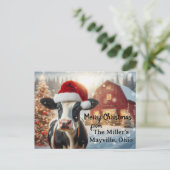 Carte Postale Merry Christmas on the farm (Debout devant)