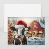 Carte Postale Merry Christmas on the farm (Devant / Derrière)