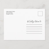 Carte Postale Merry Christmas Red Floral on Black Holidays (Dos)