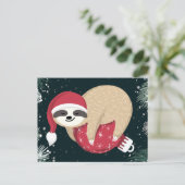 Carte Postale Merry Christmas Sloth Ornament (Debout devant)
