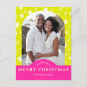 Carte Postale MERRY CHRISTMAS Stars Holiday CUSTOM Arch PHOTO (Devant)