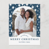 Carte Postale MERRY CHRISTMAS Stars Holiday CUSTOM Arch PHOTO (Devant)