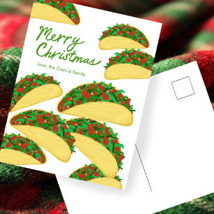 Carte Postale MERRY CHRISTMAS Taco Avalanche Délicieux sur mesur