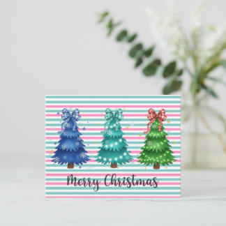 Carte Postale Merry Christmas Tree Greeting