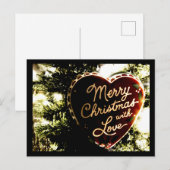 Carte Postale Merry Christmas with Love | (Devant / Derrière)