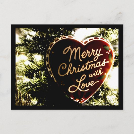 Carte Postale Merry Christmas with Love | (Devant)