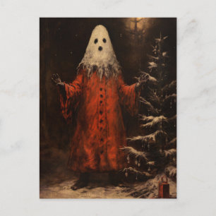 Carte Postale Merry Creepmas Éffrayant Fantôme Gothique Vintage