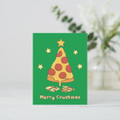 Carte Postale Merry Crustmas - Pizza Christmas (Debout devant)