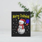 Carte Postale Merry Dinkmas - Pickleball Snowman (Debout devant)