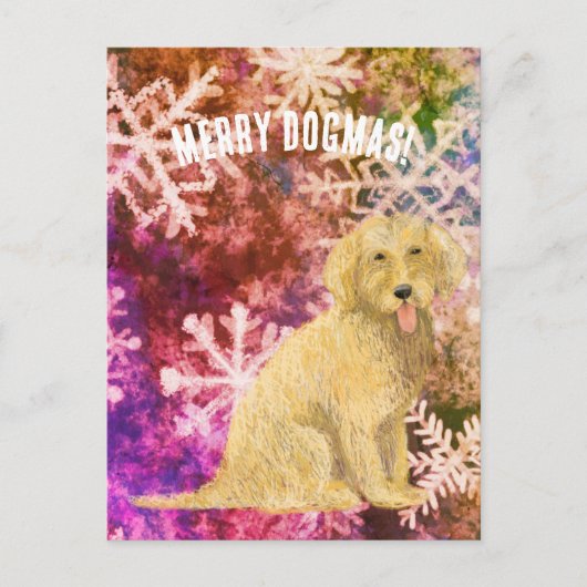 Carte Postale Merry Dogmas Golden Doodle Postcard (Devant)