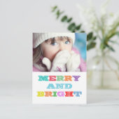 Carte postale MERRY et BRIGHT Holiday (Debout devant)
