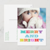 Carte postale MERRY et BRIGHT Holiday (Devant / Derrière)