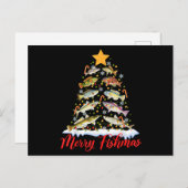 Carte Postale Merry Fishmas Funky Christmas Tree Lights Fish Fis (Devant / Derrière)