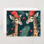 Carte postale Merry Giraffes (Devant / Derrière)