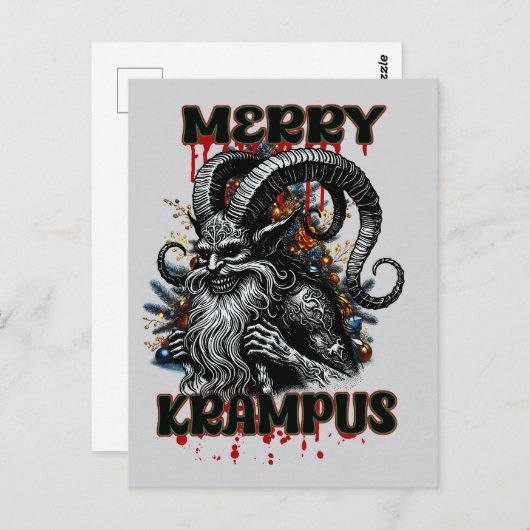 Carte Postale Merry Krampus (Devant / Derrière)