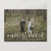 Carte postale Merry & Marry White Script Photo Mer (Devant)