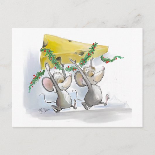 Carte postale Merry Mice Mic & Mac Holiday (Devant)