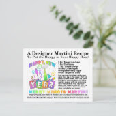 Carte postale Merry Mimosa Martini Recette du Nouv (Debout devant)