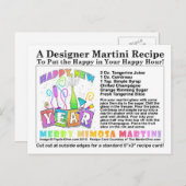 Carte postale Merry Mimosa Martini Recette du Nouv (Devant / Derrière)