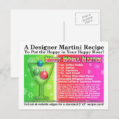 Carte postale Merry Mocha Christmas Martini Recett (Devant / Derrière)