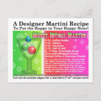 Carte postale Merry Mocha Christmas Martini Recett