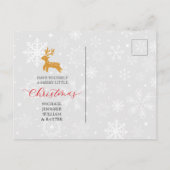 Carte Postale MERRY NOËL Snowman Ice Cream Cône (Dos)