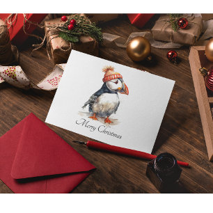 Carte Postale Merry Puffin, personnalisé