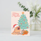 Carte postale Merry Pugsmas (Debout devant)