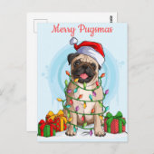 Carte postale Merry Pugsmas (Devant / Derrière)