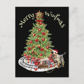 Carte Postale Merry Woofmas Chien Conception - Australian Cattle (Devant)