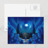 Carte Postale merveille bleue de l'art 3d (Devant / Derrière)