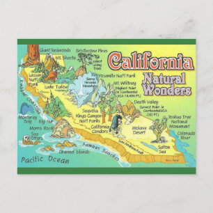 Carte Postale Merveilles naturelles vintage de Californie 