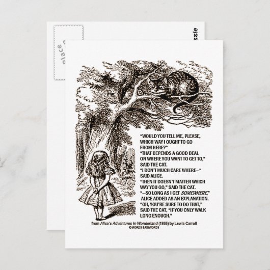 Carte Postale Merveilleuse contrée De quel côté dois-je aller (Devant / Derrière)