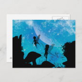 Carte Postale Merveilleuse silhouette de fée (Devant / Derrière)