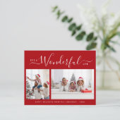 Carte Postale Merveilleuse vie élégant script Noël (Debout devant)