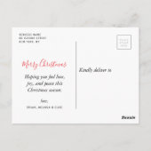 Carte Postale Merveilleuse vie élégant script Noël (Dos)