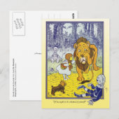 Carte Postale Merveilleux pays d'Oz : Dorothy rencontre le Lion  (Devant / Derrière)