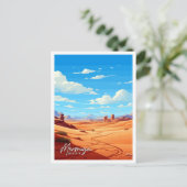 Carte Postale Merzouga Maroc Illustration de voyage artisanale (Debout devant)