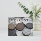 CARTE POSTALE MES 2 CENTS (Debout devant)