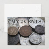CARTE POSTALE MES 2 CENTS (Devant / Derrière)