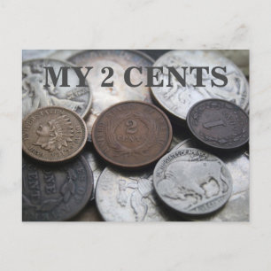 CARTE POSTALE MES 2 CENTS