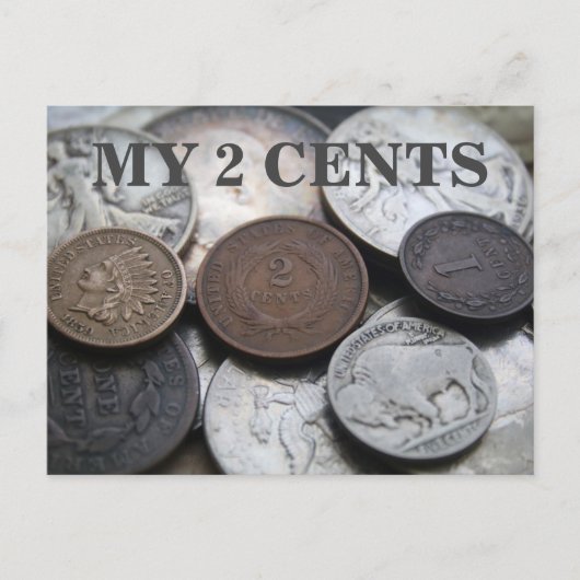 CARTE POSTALE MES 2 CENTS (Devant)