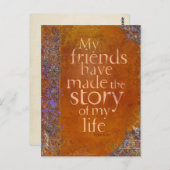 Carte Postale Mes amis ont fait l'histoire de ma vie (Devant / Derrière)