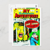 Carte Postale Mes aventures romantiques (Devant / Derrière)